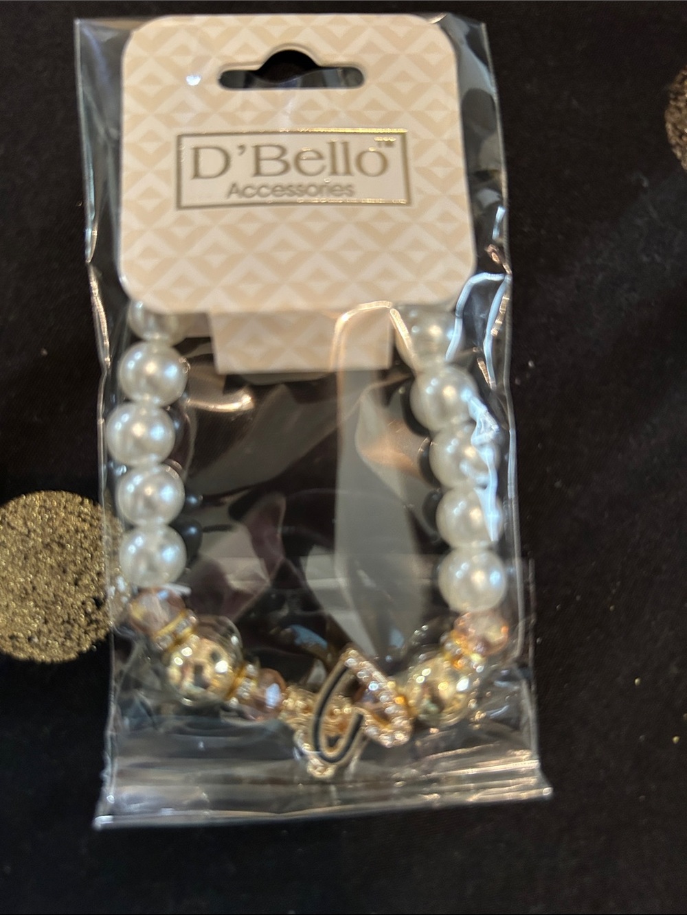 Gold and White Pearl Bracelet